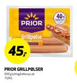 Bunnpris PRIOR GRILLPØLSER tilbud