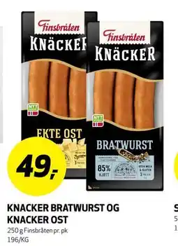 Bunnpris KNACKER BRATWURST OG KNACKER OST tilbud