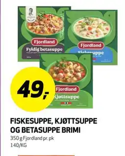 Bunnpris FISKESUPPE, KJØTTSUPPE OG BETASUPPE BRIMI tilbud
