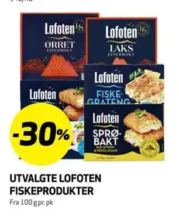 Bunnpris UTVALGTE LOFOTEN FISKEPRODUKTER tilbud
