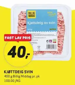 Bunnpris KJØTTDEIG SVIN tilbud