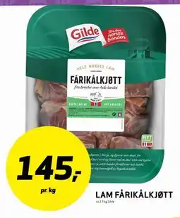 Bunnpris LAM FÅRIKÅLKJØTT tilbud