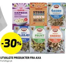 Bunnpris UTVALGTE PRODUKTER FRA AXA tilbud