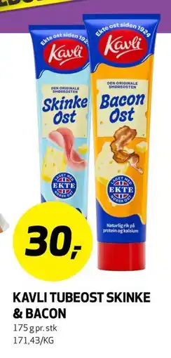 Bunnpris KAVLI TUBEOST SKINKE & BACON tilbud