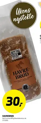 Bunnpris HAVREBRØD tilbud