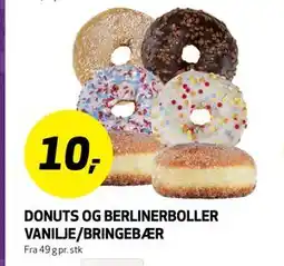 Bunnpris DONUTS OG BERLINERBOLLER VANILJE/BRINGEBÆR tilbud