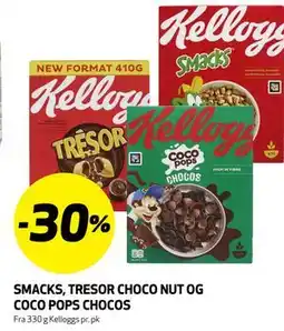 Bunnpris SMACKS, TRESOR CHOCO NUT OG COCO POPS CHOCOS tilbud