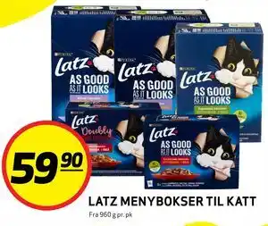 Bunnpris LATZ MENYBOKSER TIL KATT tilbud