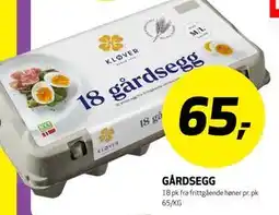 Bunnpris GÅRDSEGG tilbud