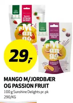 Bunnpris MANGO M/JORDBÆR OG PASSION FRUIT tilbud
