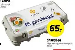 Bunnpris GÅRDSEGG tilbud