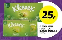 Bunnpris KLEENEX BALM SERVIETT OG KLEENEX BALM MINI tilbud