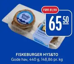 Rema 1000 FISKEBURGER HYS&TO tilbud