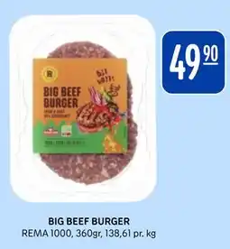 Rema 1000 BIG BEEF BURGER tilbud