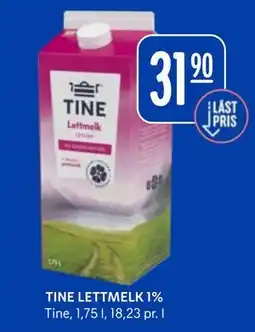 Rema 1000 TINE LETTMELK 1% tilbud