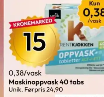 Gigaboks Maskinoppvask 40 tabs tilbud