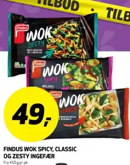 Bunnpris Findus wok spicy, classic og zesty ingefær tilbud