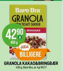 Kiwi GRANOLA KAKAO&BRINGBÆR tilbud