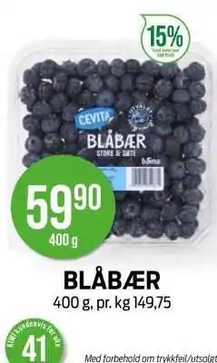 Kiwi BLÅBÆR tilbud
