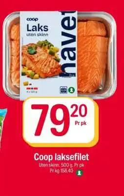 Coop Extra Coop laksefilet tilbud