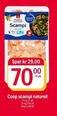 Coop Extra Coop scampi naturell tilbud