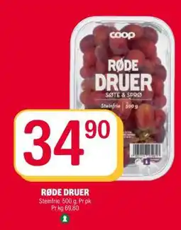 Coop Extra RØDE DRUER tilbud