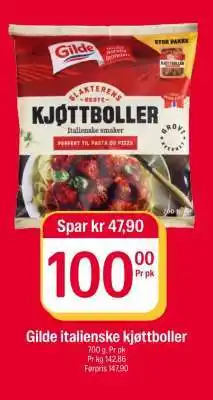 Coop Extra GILDE ITALIENSKE KJØTTBOLLER tilbud
