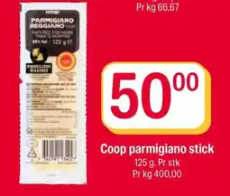 Coop Extra Coop parmigiano stick tilbud