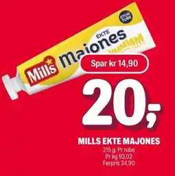 Coop Extra MILLS EKTE MAJONES tilbud