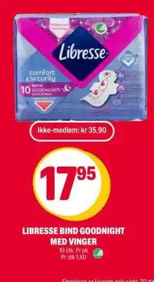 Coop Extra LIBRESSE BIND GOODNIGHT MED VINGER tilbud
