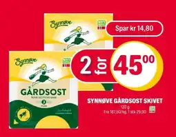 Coop Extra SYNNØVE GÅRDSOST SKIVET tilbud