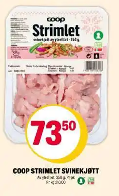 Coop Extra COOP STRIMLET SVINEKJØTT tilbud