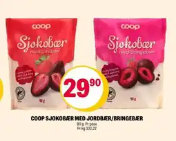 Coop Extra COOP SJOKOBÆR MED JORDBÆR/BRINGEBÆR tilbud