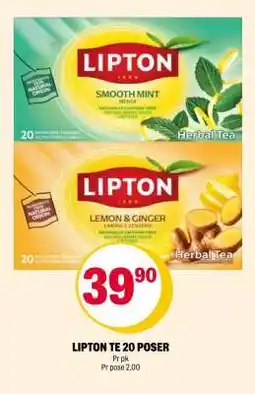 Coop Extra LIPTON TE 20 POSER tilbud