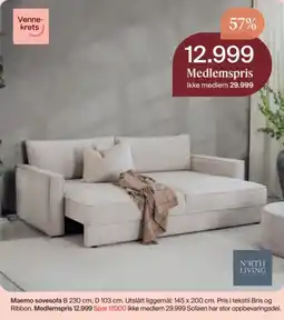 Møbelringen North Living Maemo sovesofa tilbud