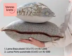 Møbelringen Lama Beja pledd tilbud