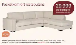 Møbelringen Maemo hjørnesofa tilbud