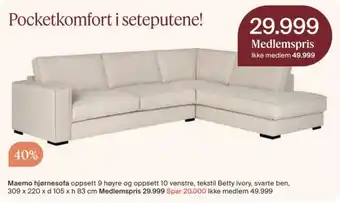 Maemo hjørnesofa