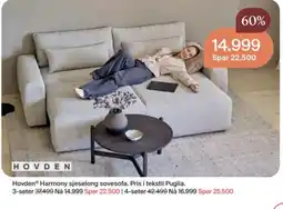 Møbelringen Hovden Harmony sjeselong sovesofa tilbud