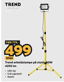 Megaflis Trend arbeidslampe på stativ 50W 4250 lm tilbud