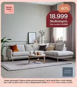 Møbelringen Jasper hjørnesofa tilbud