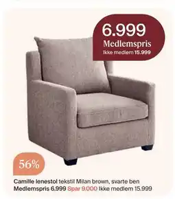 Møbelringen Camille lenestol tilbud