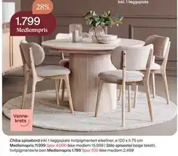 Møbelringen Stilo spisestol tilbud