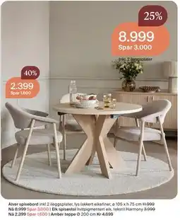 Møbelringen Alver spisebord tilbud