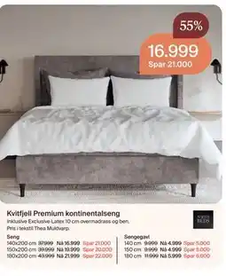 Møbelringen Kvitfjell Premium kontinentalseng tilbud