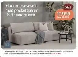 Møbelringen Leah sovesofa tilbud