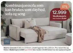 Møbelringen Maemo sovesofa tilbud