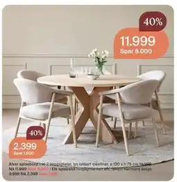 Møbelringen Alver spisebord tilbud