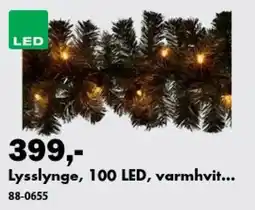 Biltema Lysslynge, 100 LED, varmhvit... tilbud