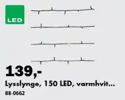 Biltema Lysslynge, 150 LED, varmhvit... tilbud